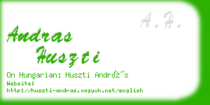 andras huszti business card